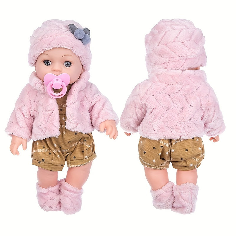 Realistic Baby Doll Soft Silicone with Pink Plush Outfit - Detailed view