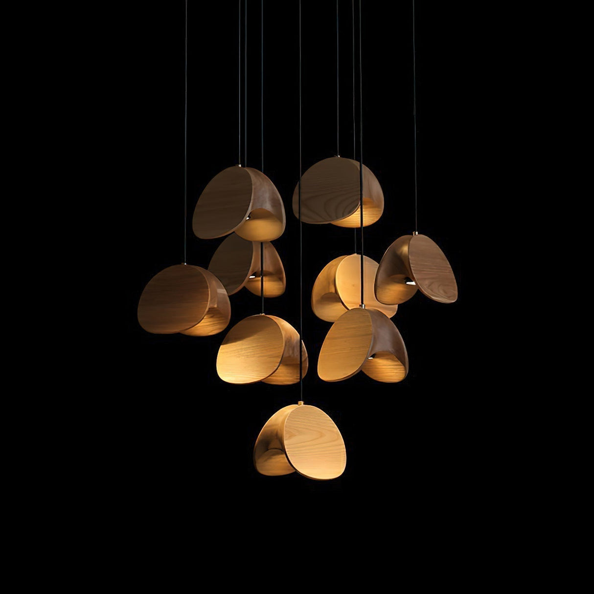 Modern Wooden Pendant Light  Multi-Head Cluster Design - Product detail 17