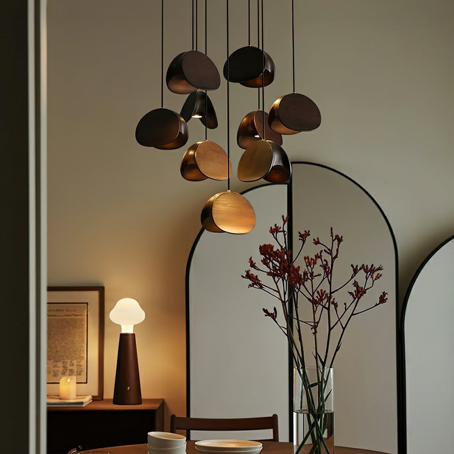 Modern Wooden Pendant Light  Multi-Head Cluster Design - Product detail 4