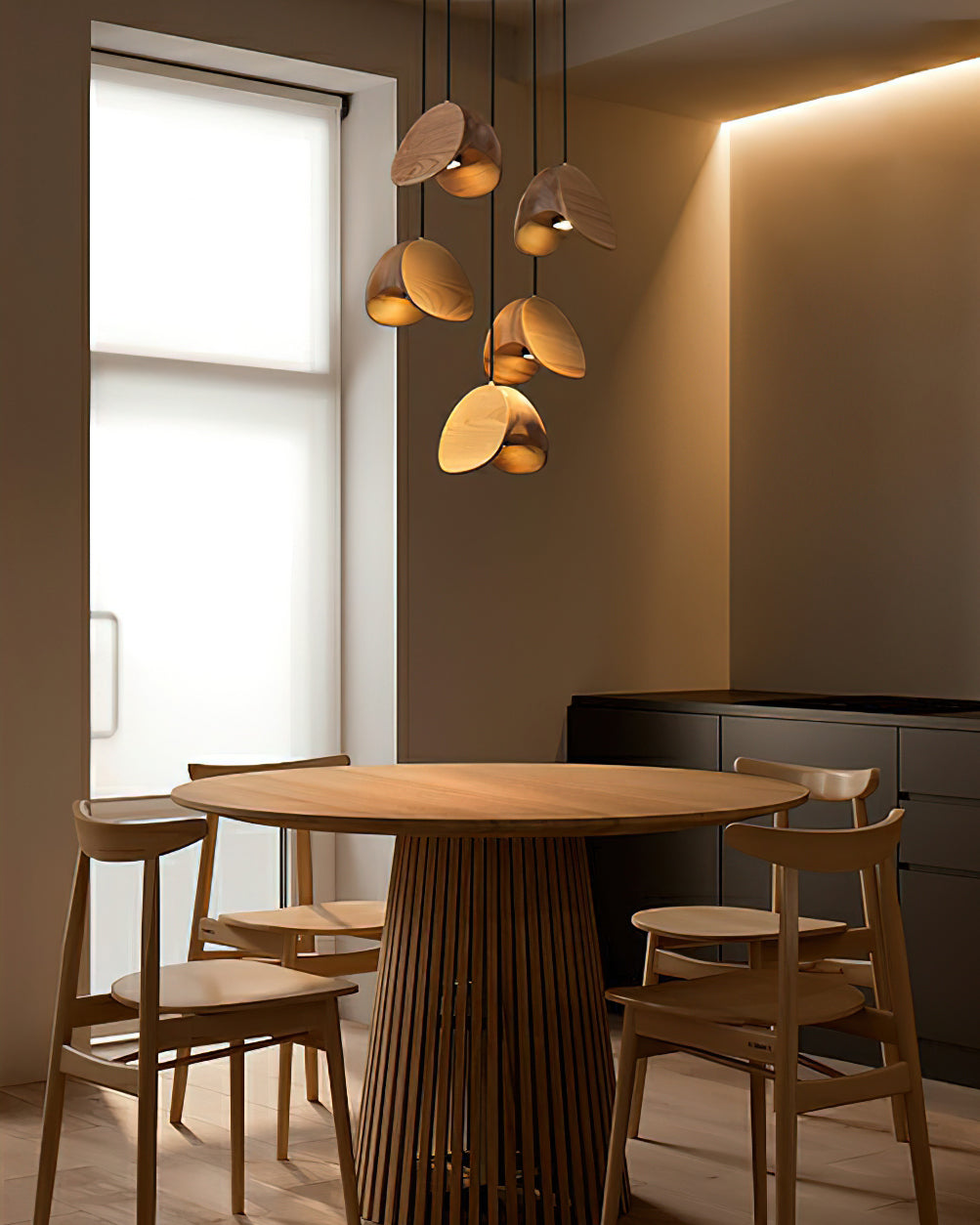 Modern Wooden Pendant Light  Multi-Head Cluster Design - Product detail 22