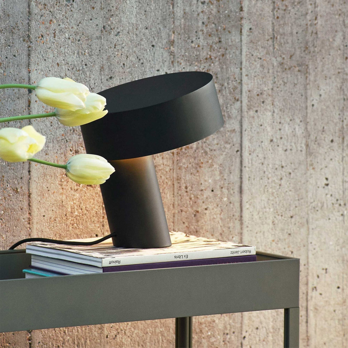 Modern Table Lamp Slanted Metal Design - Product example