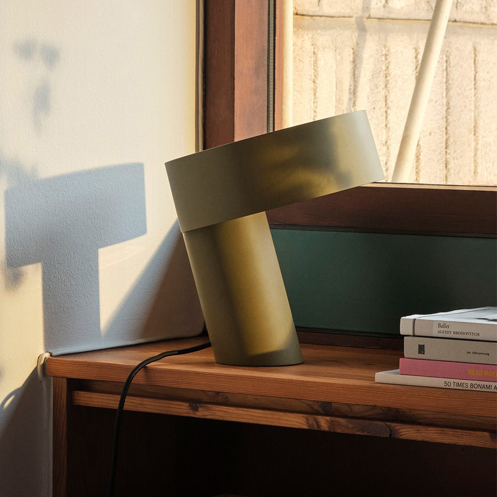 Modern Table Lamp Slanted Metal Design - Detailed view