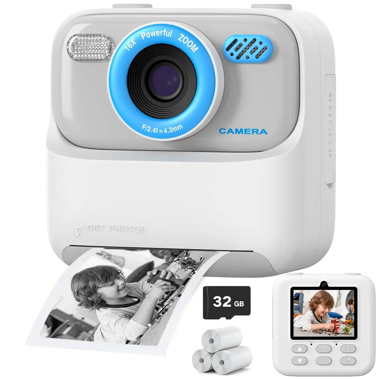 Kids Instant Camera HD Photo Printing with 32GB Storage - Product detail 9