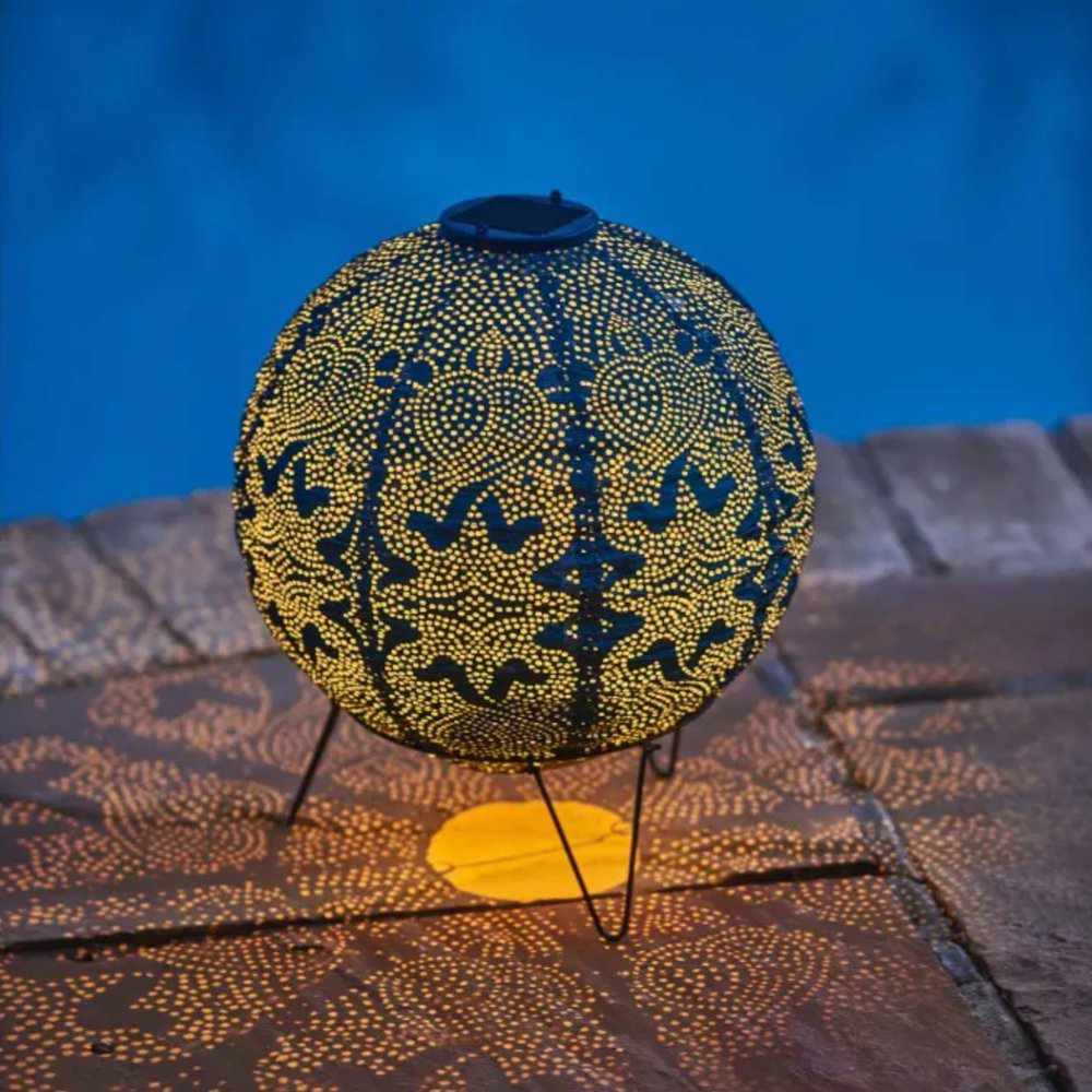 Solar Globe Garden Light  Moroccan Pattern Outdoor Lantern - Product example