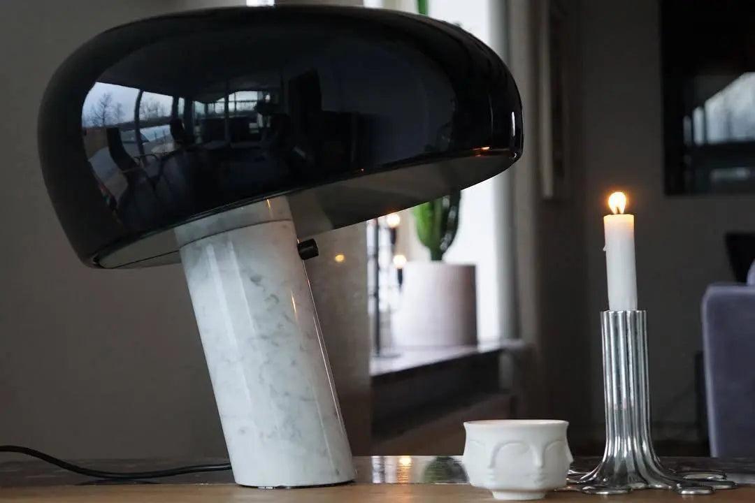 Modern Marble Table Lamp  White Carrara Base Design - Product detail 15