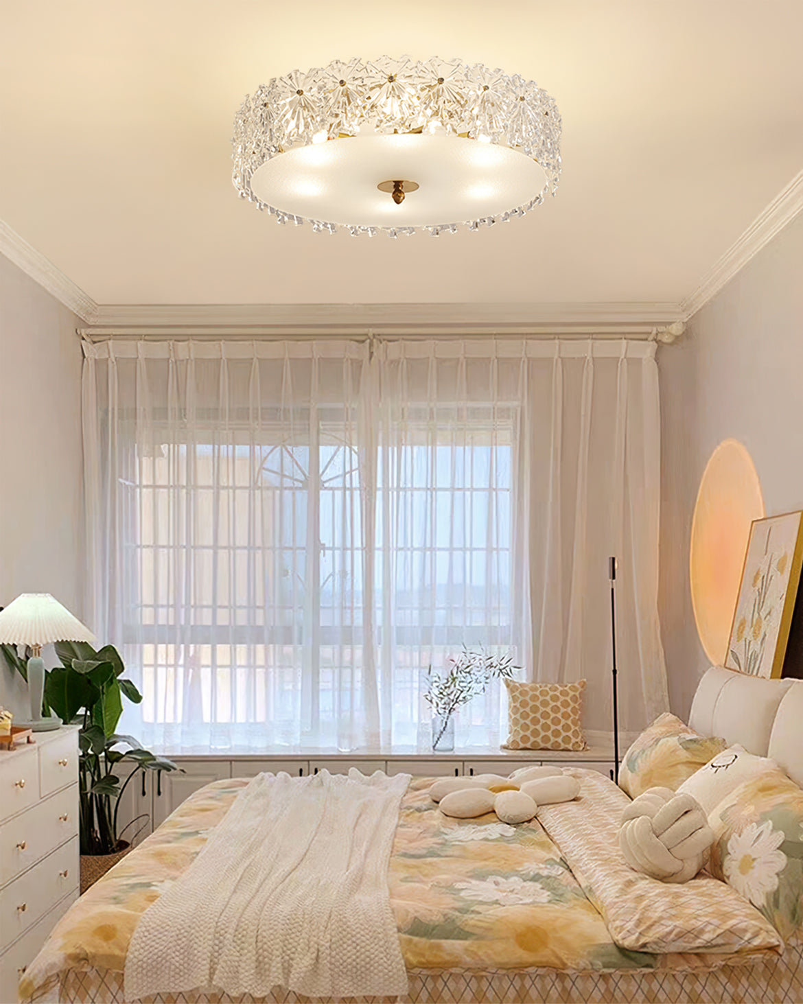 Crystal Ceiling Light Snowflake Glass Design - Product detail 11