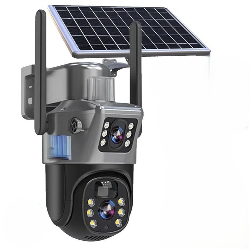 Solar Security Camera 4K Wireless with Dual Lens and 360 Rotation - Product showcase