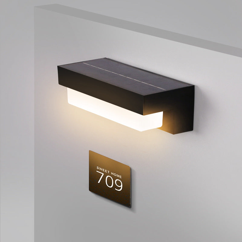 Modern Solar Wall Light Minimalist LED Outdoor Sconce - Product detail 5