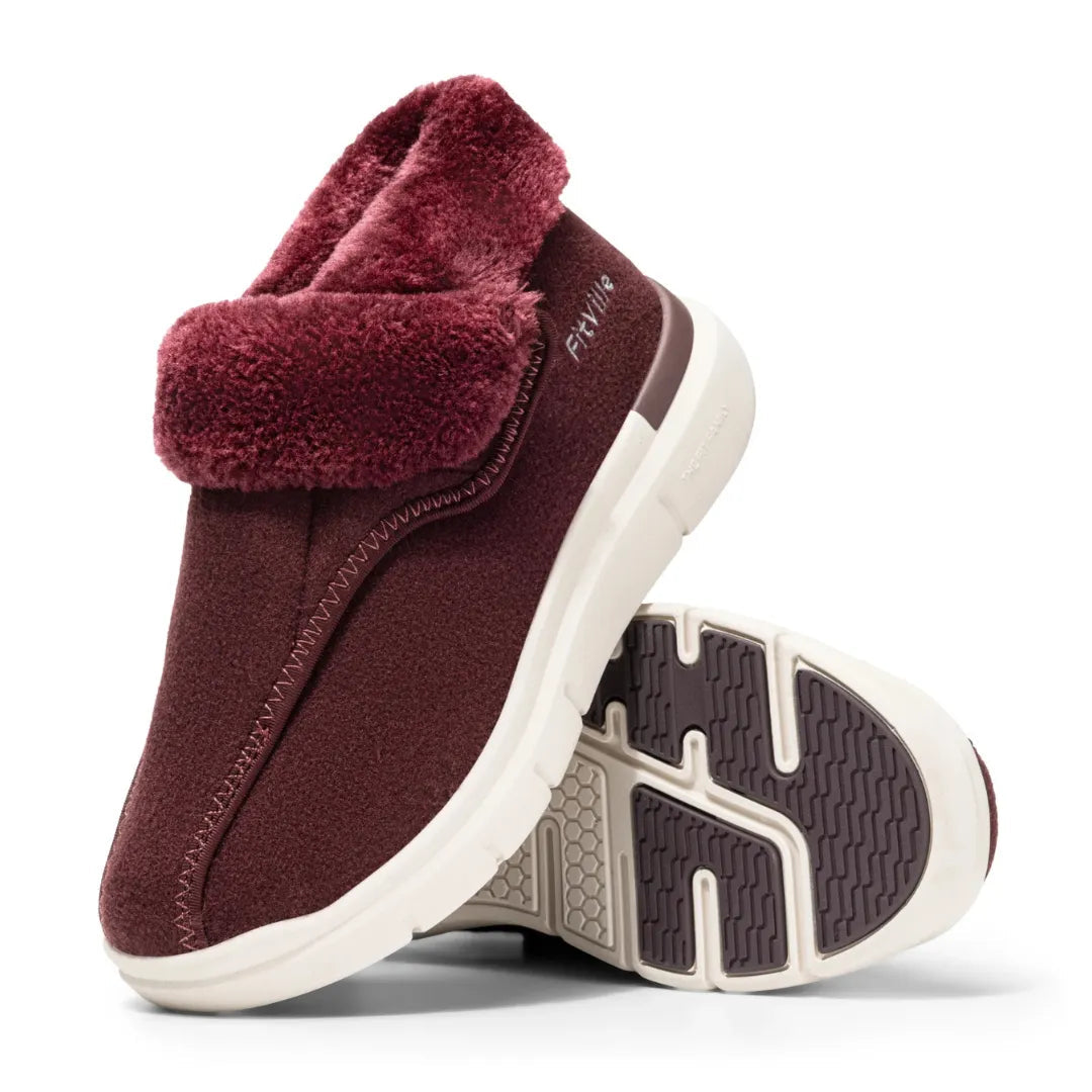 Womens Orthopedic Slippers Plush Faux Fur Winter Comfort - Product showcase