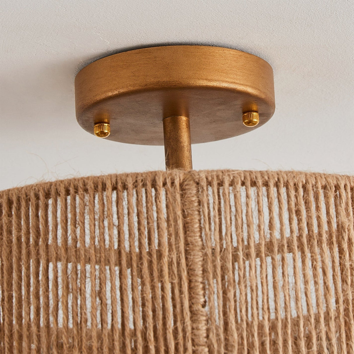 Natural Hemp Ceiling Light Double Layer Rope Design - Product detail 8