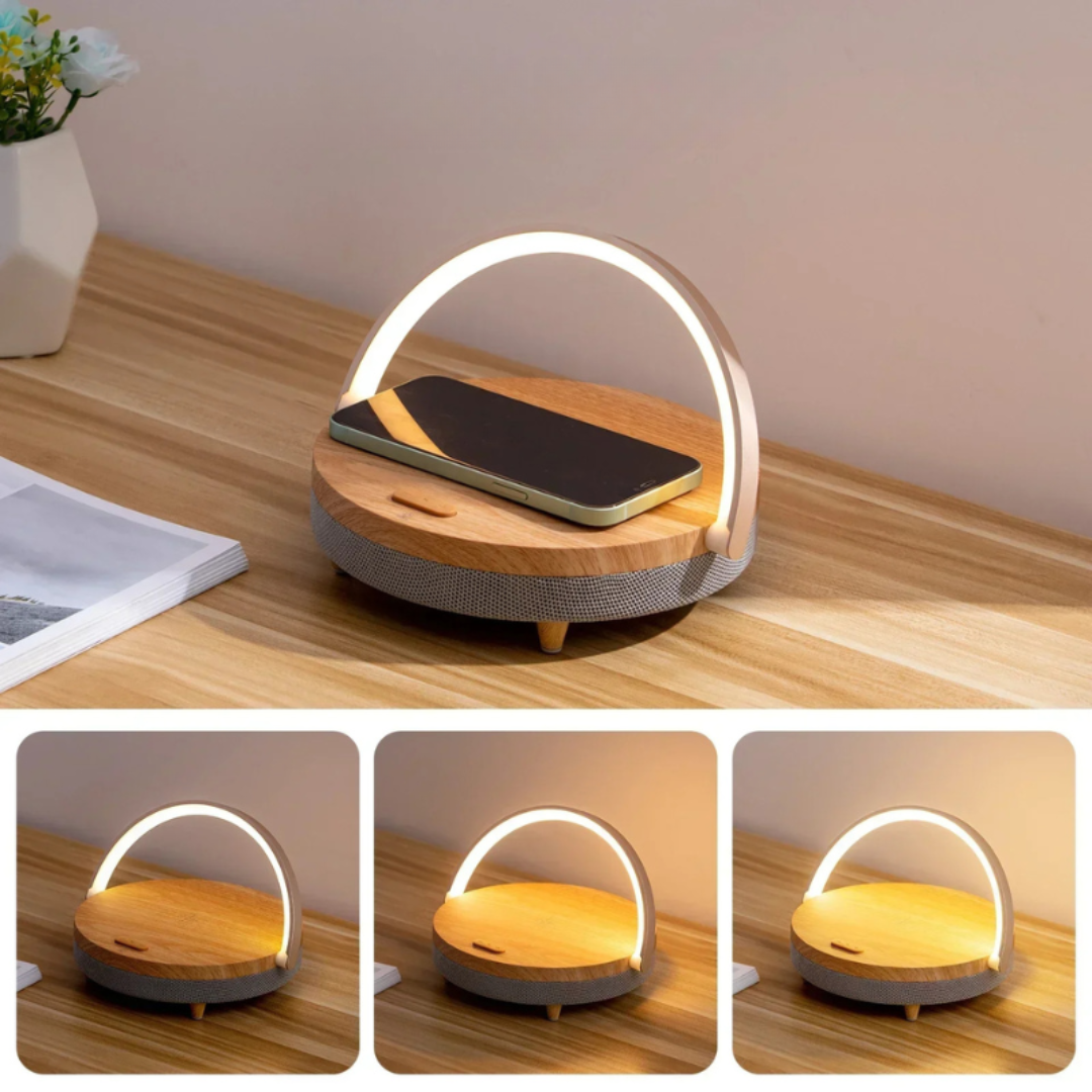 Wireless Charging Table Lamp LED Light with Bluetooth Speaker - Product detail 6