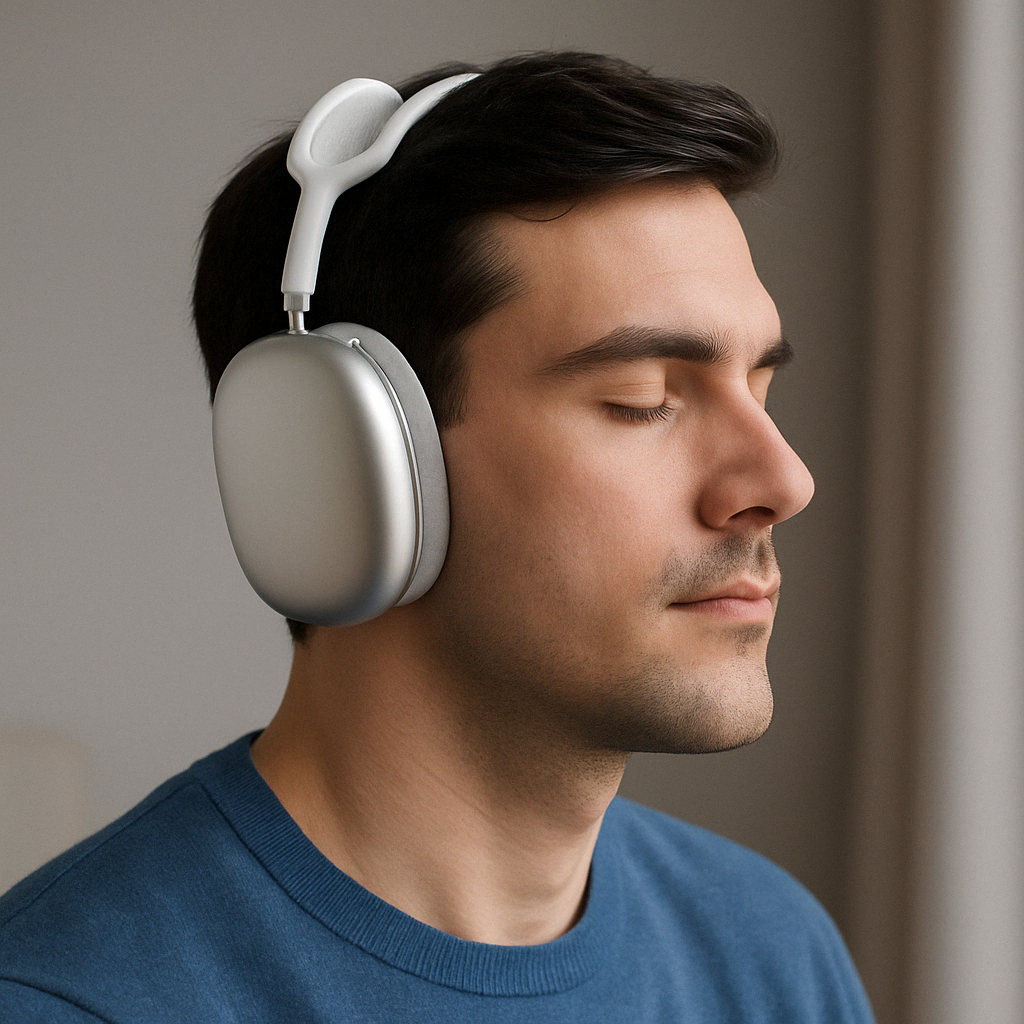 Wireless Bluetooth Headphones Over-Ear Noise Cancelling Design - Detailed view