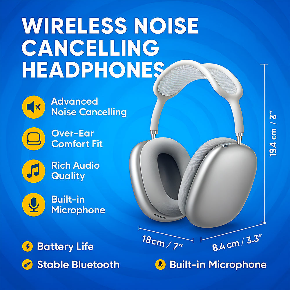 Wireless Bluetooth Headphones Over-Ear Noise Cancelling Design - Product detail 4