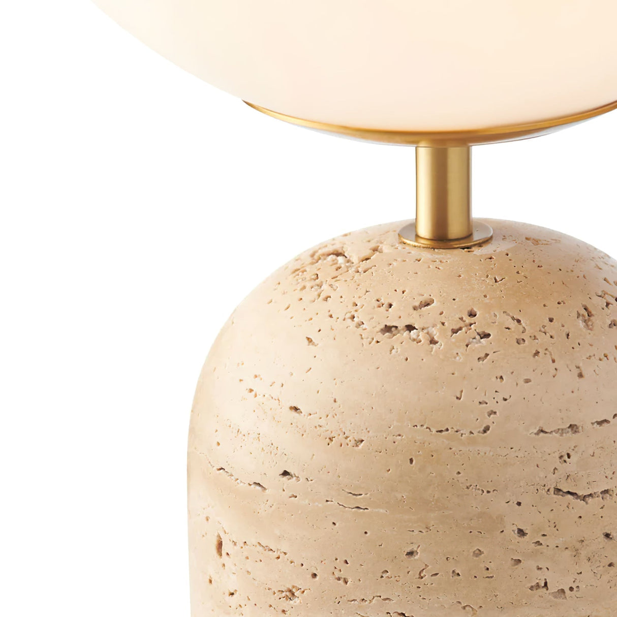Modern Table Lamp Travertine Base With Glass Globe - Product detail 4