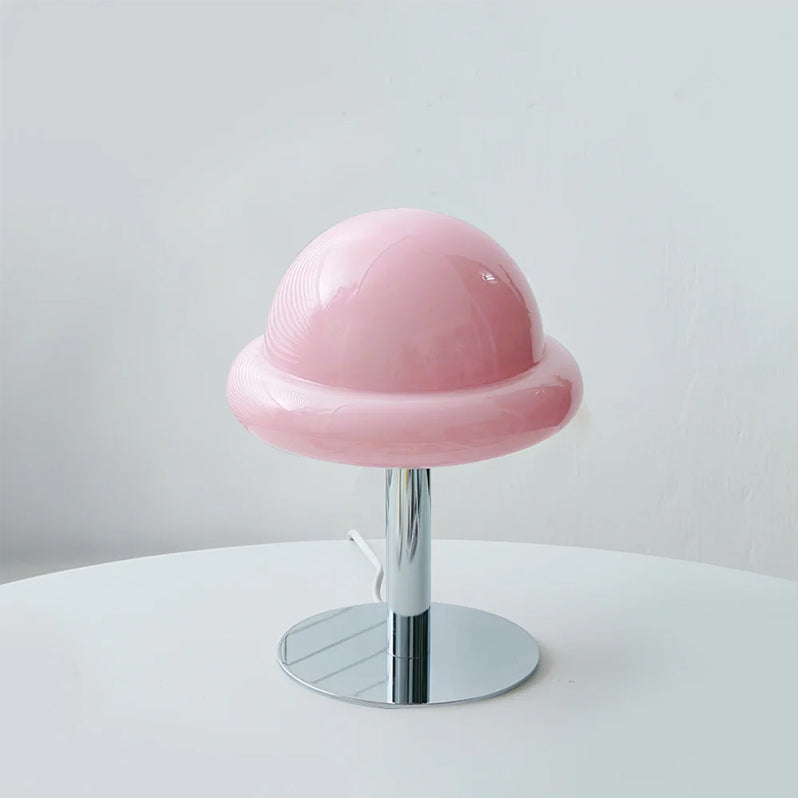 Space Age Table Lamp Orange Glass Mushroom Design - Product detail 30