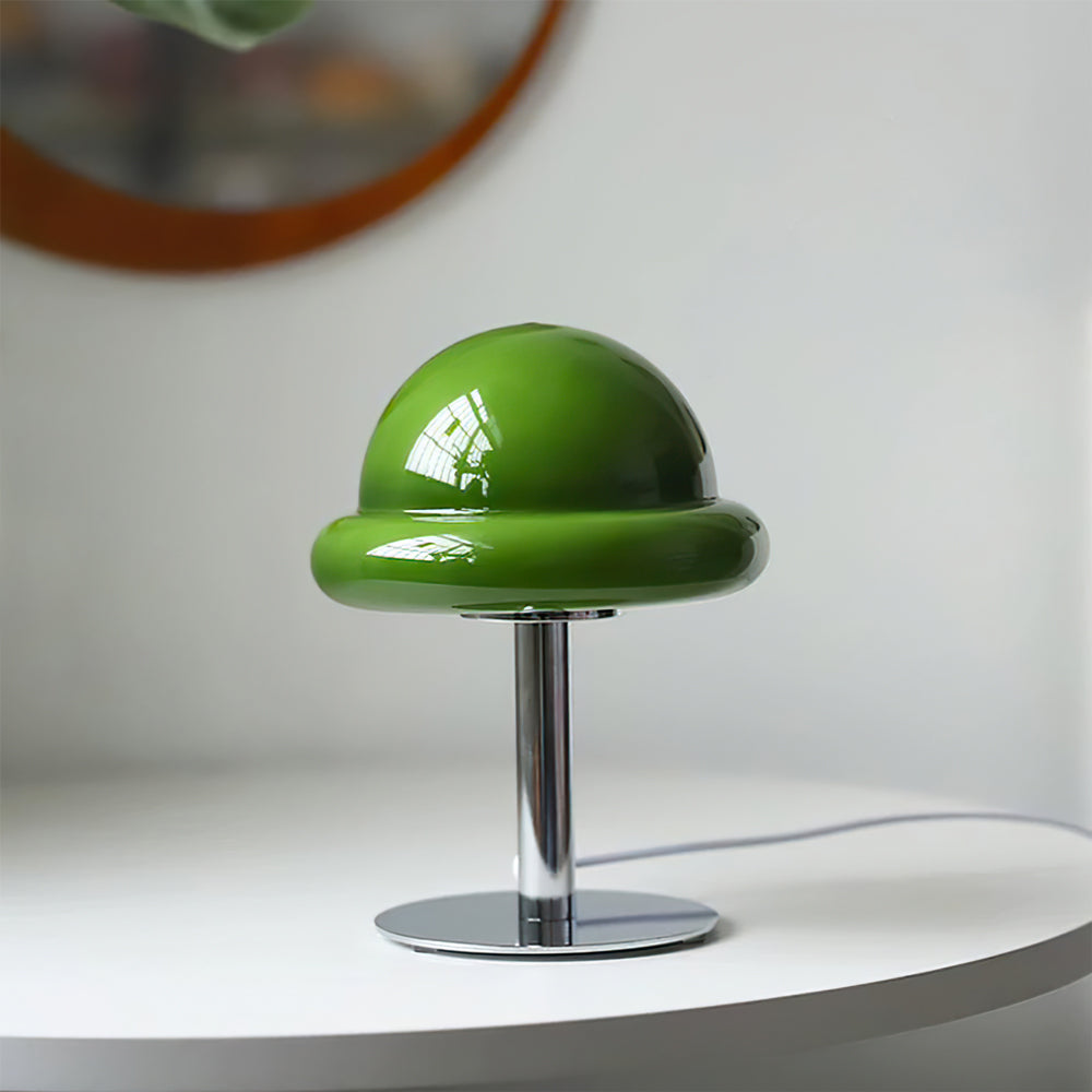 Space Age Table Lamp Orange Glass Mushroom Design - Product detail 26