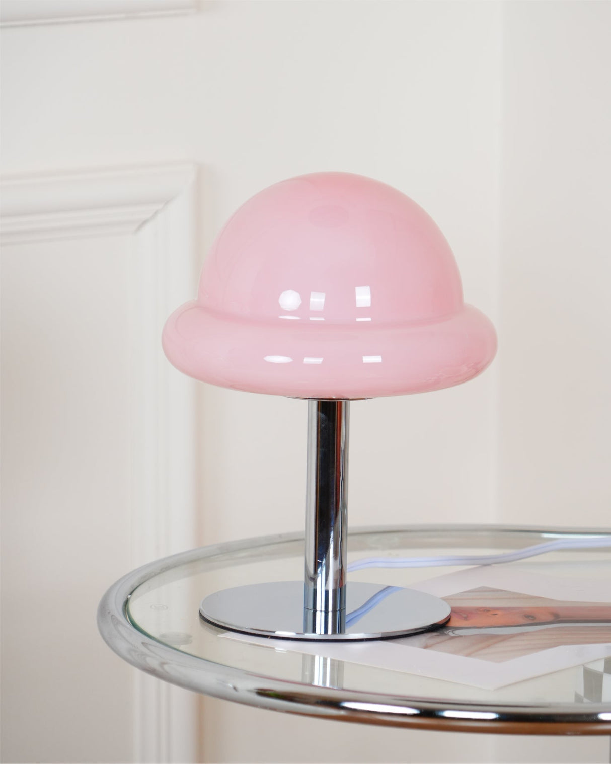 Space Age Table Lamp Orange Glass Mushroom Design - Product detail 23