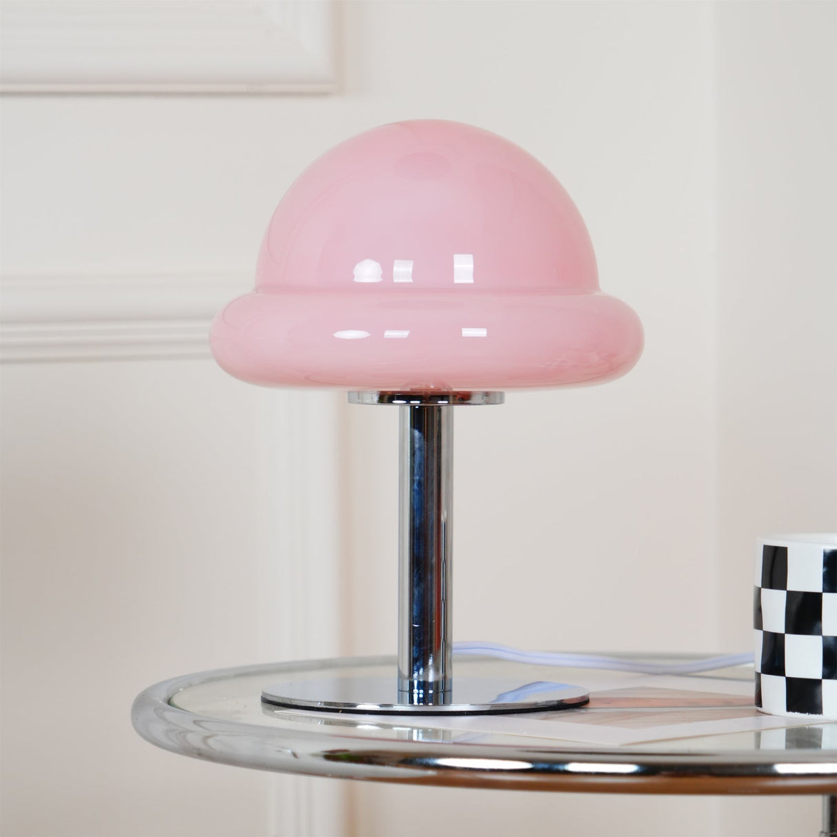 Space Age Table Lamp Orange Glass Mushroom Design - Product detail 19