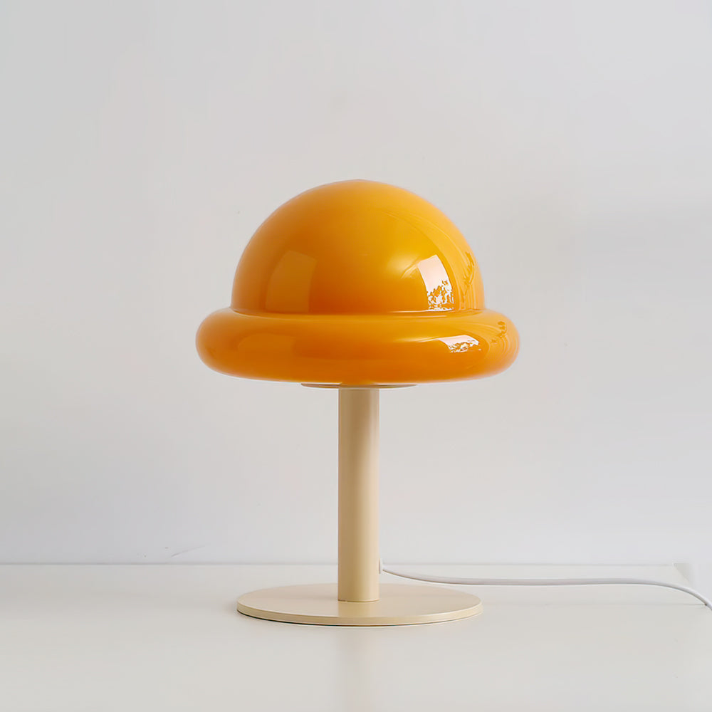 Space Age Table Lamp Orange Glass Mushroom Design - Product detail 34