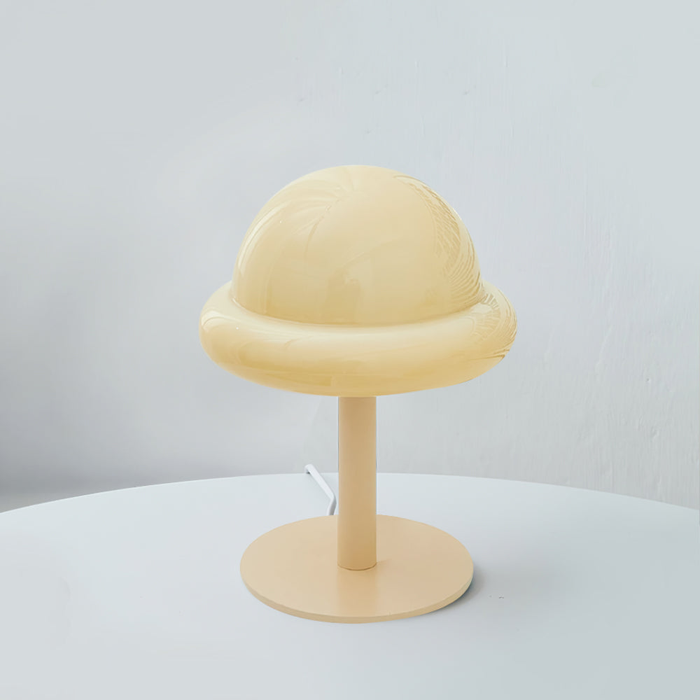 Space Age Table Lamp Orange Glass Mushroom Design - Product detail 29
