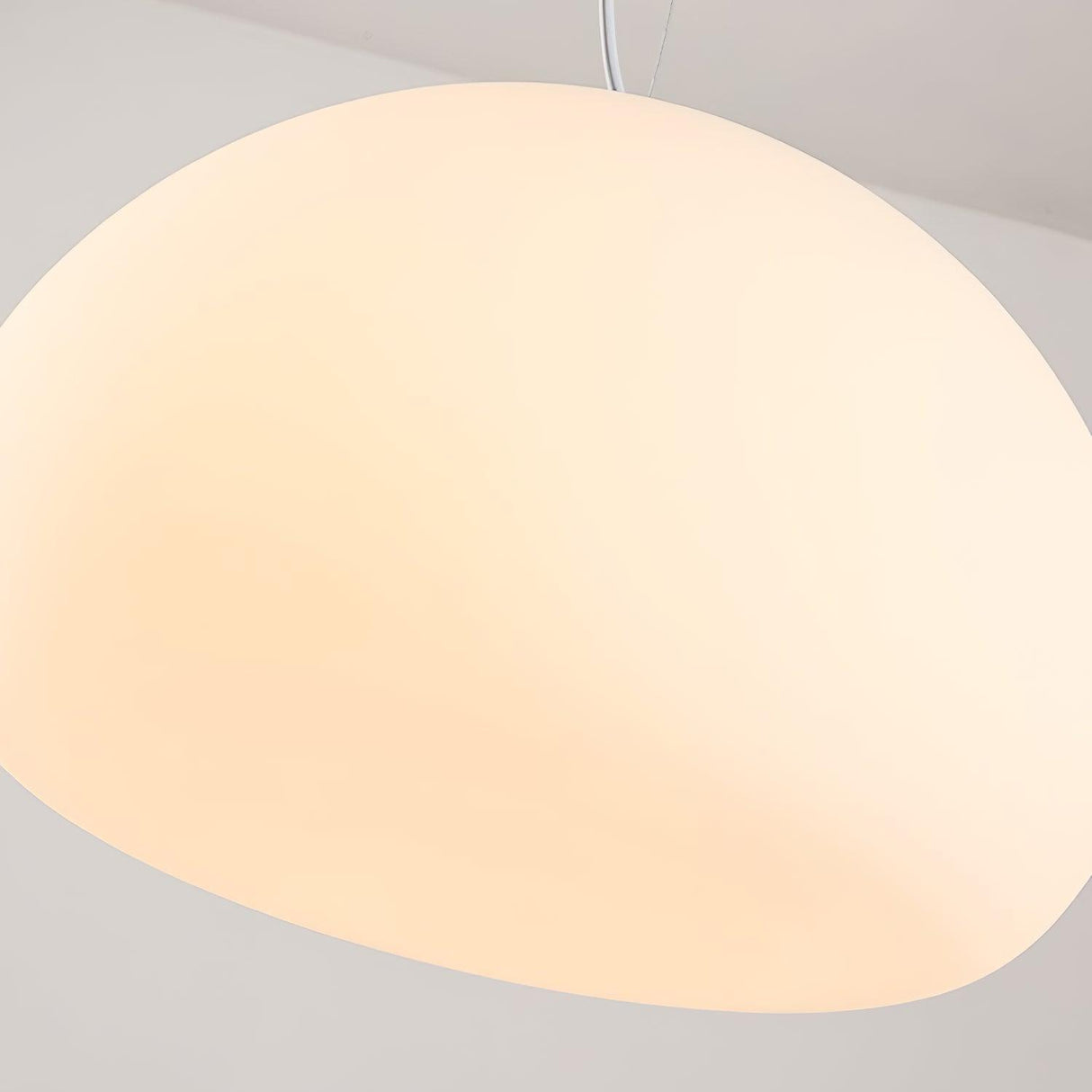 Minimalist Glass Pendant Light Dome Shaped White Shade - Product detail 27