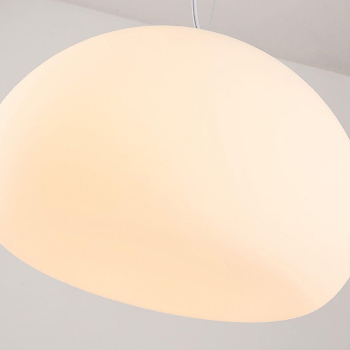 Minimalist Glass Pendant Light Dome Shaped White Shade - Product detail 23