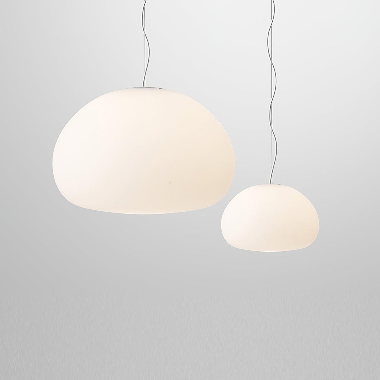 Minimalist Glass Pendant Light Dome Shaped White Shade - Product detail 26