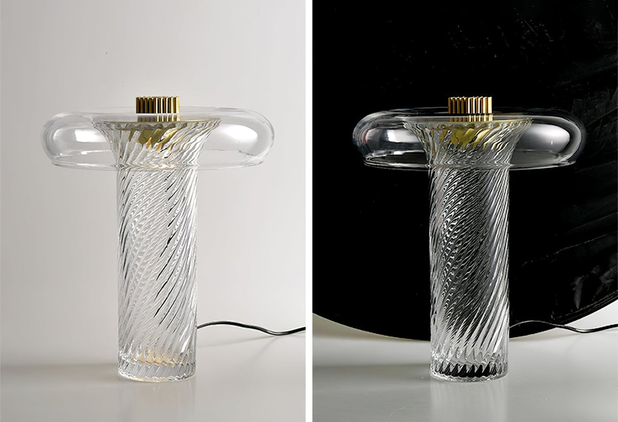 Modern Glass Table Lamp Spiral Crystal Design - Product detail 9