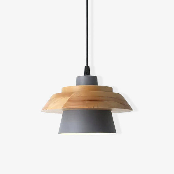 Modern Pendant Light Wood Glass Shade Design - Product detail 14