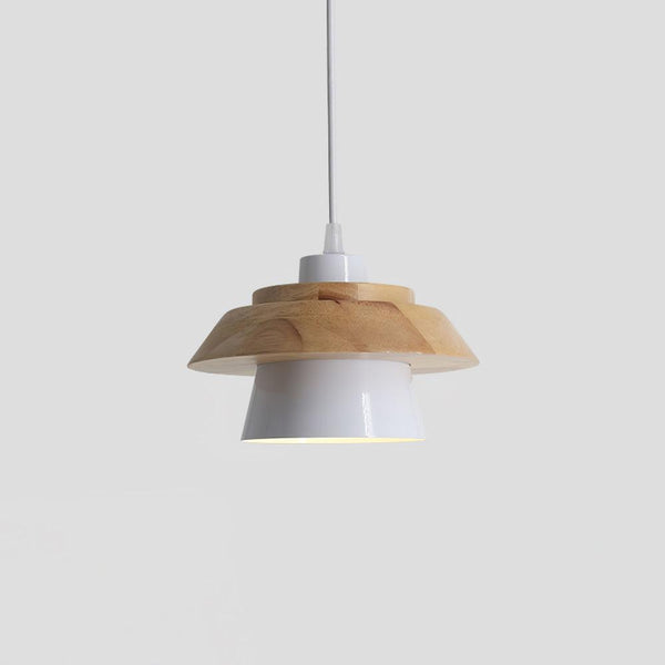 Modern Pendant Light Wood Glass Shade Design - Product detail 11
