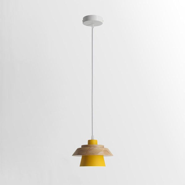 Modern Pendant Light Wood Glass Shade Design - Product detail 12