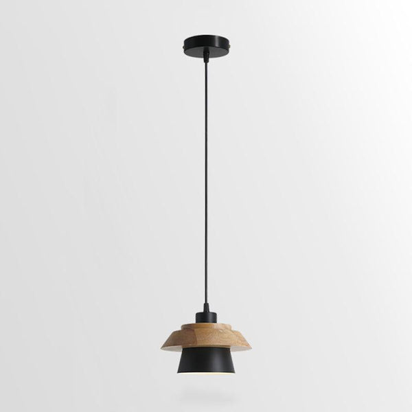 Modern Pendant Light Wood Glass Shade Design - Product detail 16