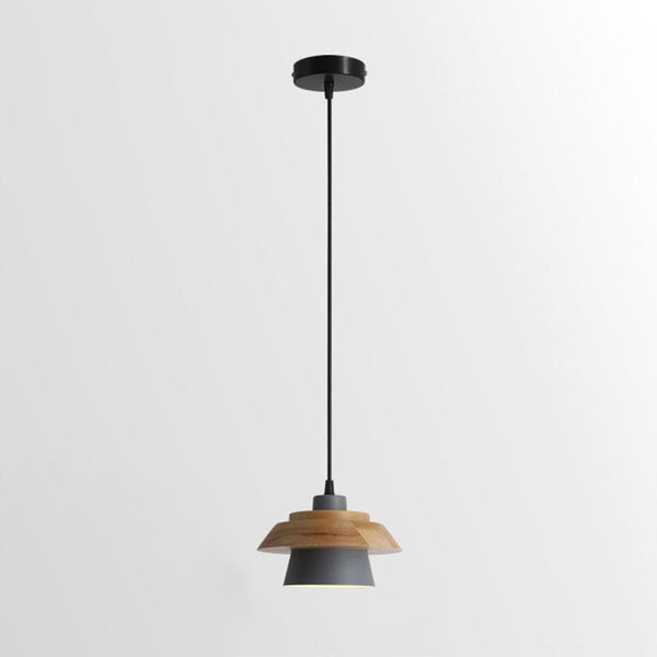 Modern Pendant Light Wood Glass Shade Design - Product detail 17
