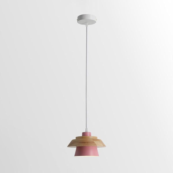 Modern Pendant Light Wood Glass Shade Design - Product detail 8