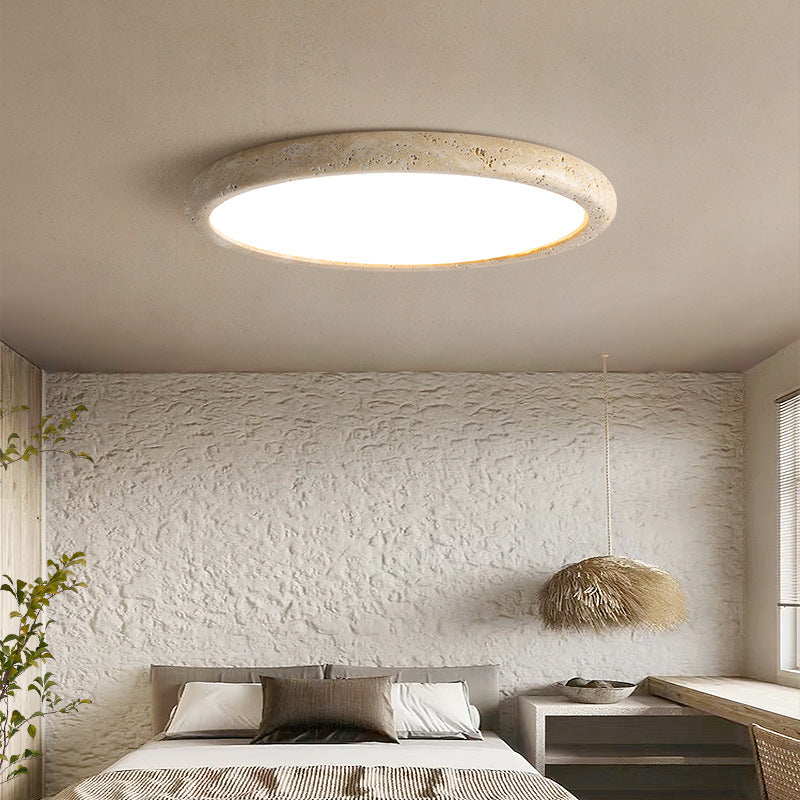Natural Stone Ceiling Light Travertine LED Panel Design - Detailed view
