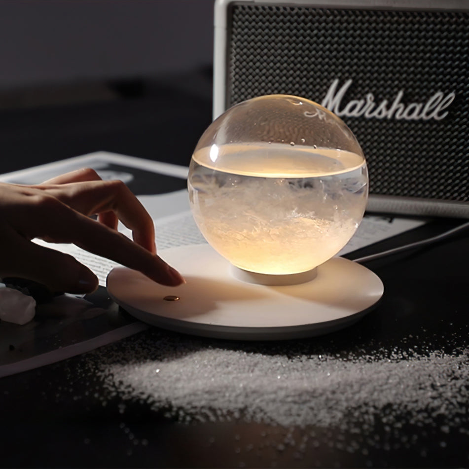 Modern LED Table Lamp  Rechargeable Glass Sphere Design - Product example