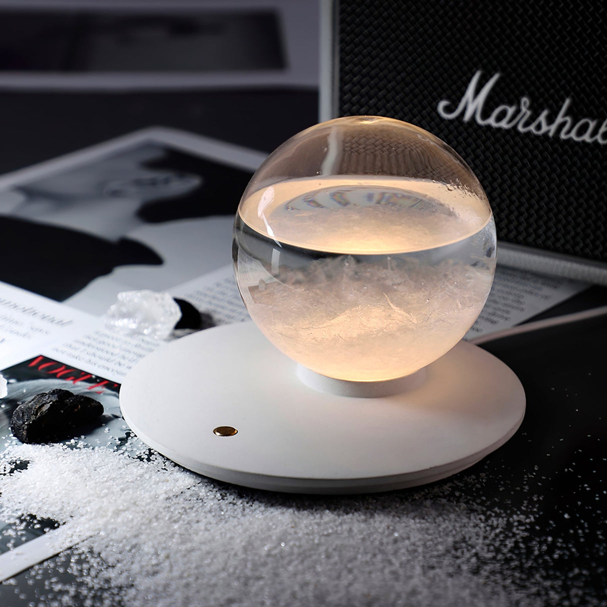 Modern LED Table Lamp  Rechargeable Glass Sphere Design - Product detail 5