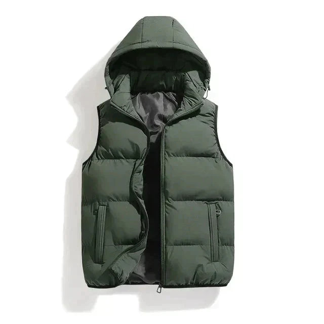 Winter Puffer Vest Hooded Quilted Design - Product showcase