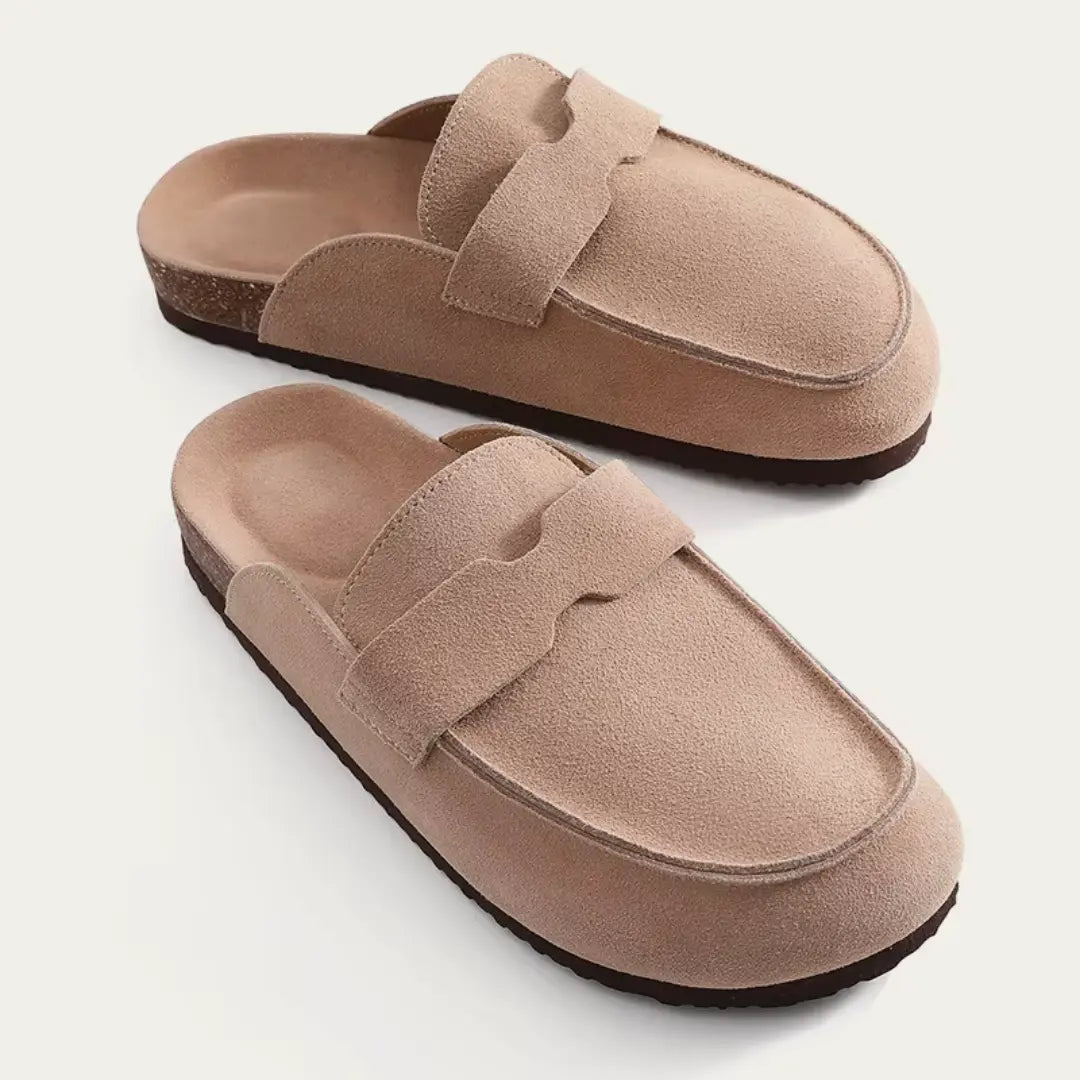 Womens Suede Clogs Cork Sole Slip-On Mules - Product detail 9