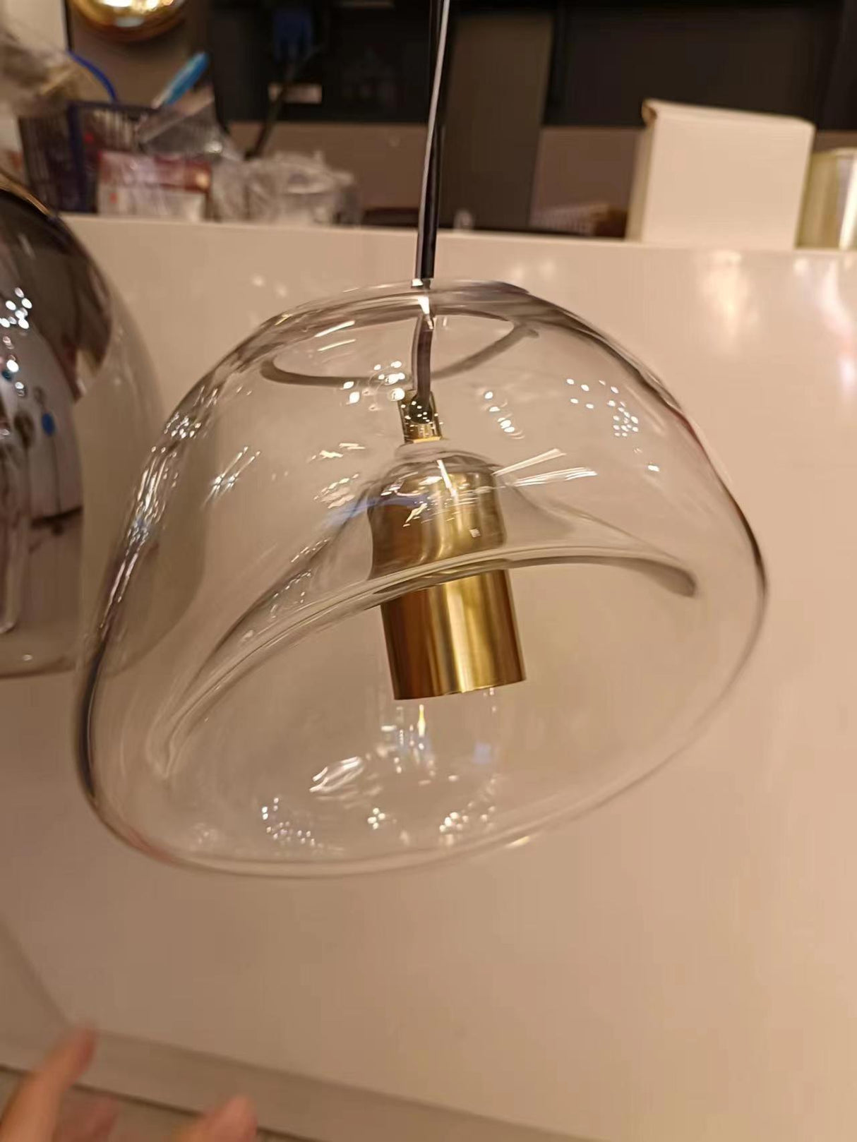 Modern Glass Pendant Light Water Drop Design - Product detail 11