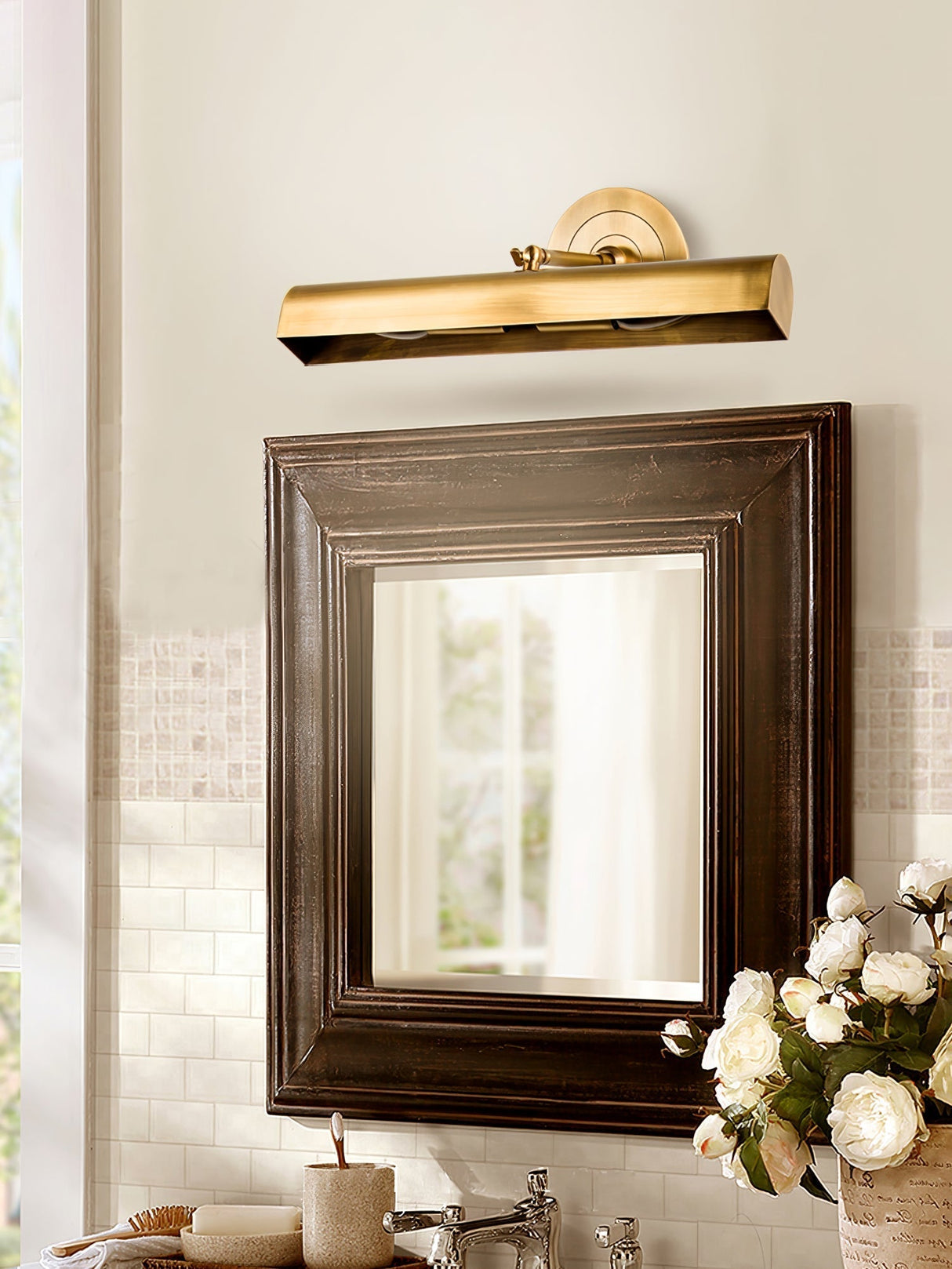 Modern Gold Wall Lamp Linear Brass Finish - Product detail 11