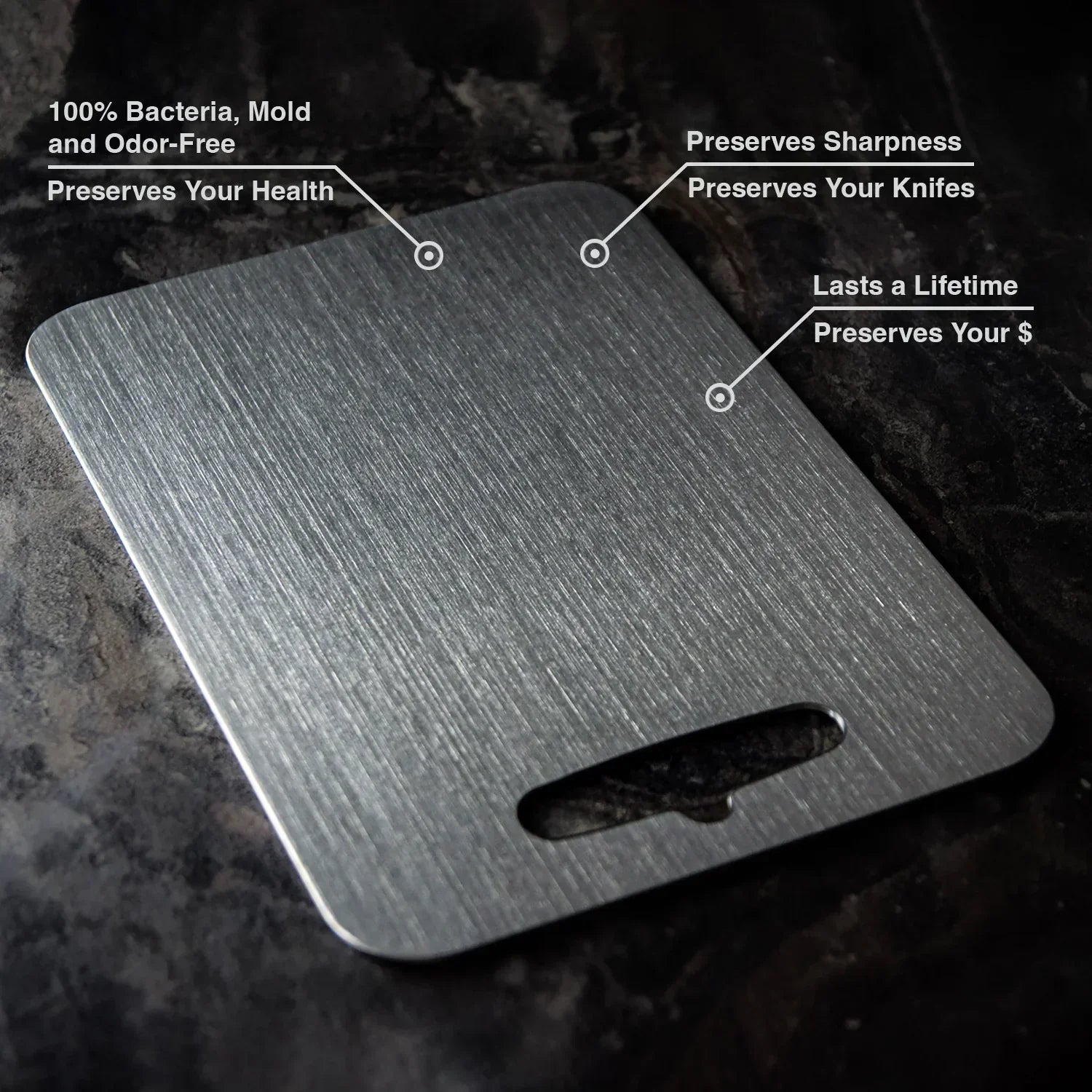 Premium Titanium Cutting Board  Antibacterial Multi-Size Set - Detailed view