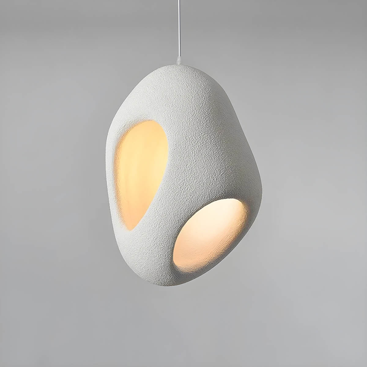 Modern Pendant Light Textured White Dual Opening Design - Product detail 8