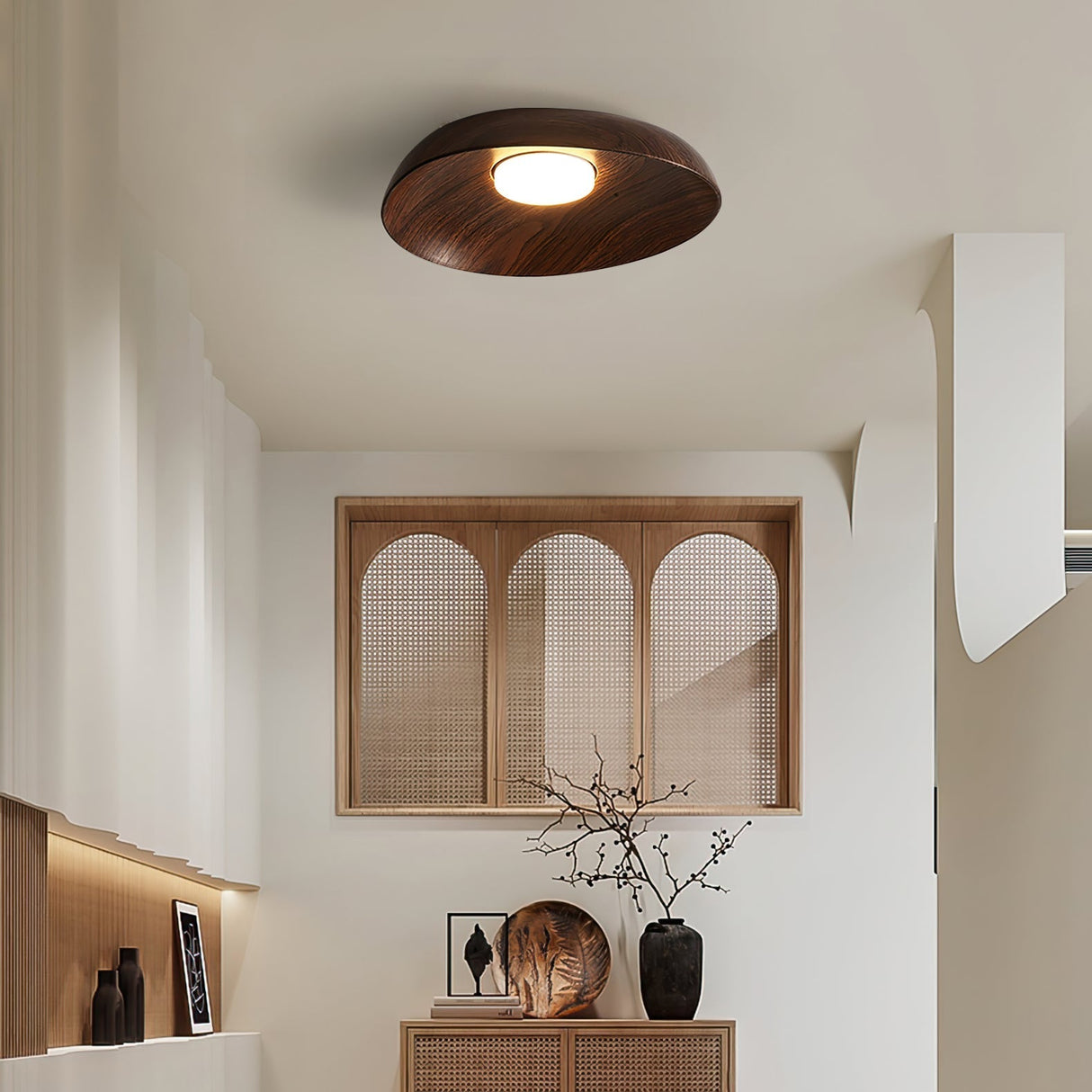 Modern Ceiling Light Curved Wood Texture Design - Product detail 7