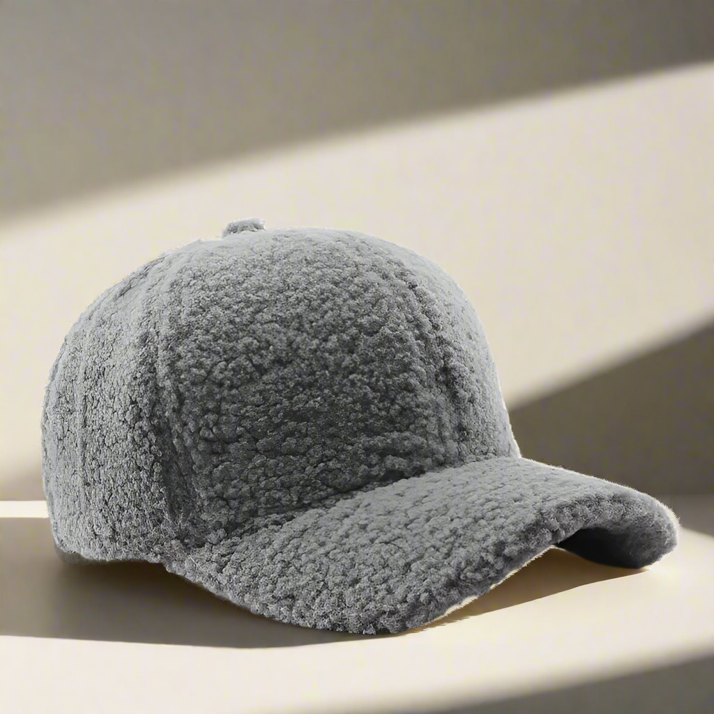 Teddy Fleece Baseball Cap Soft Sherpa Winter Hat - Product detail 6