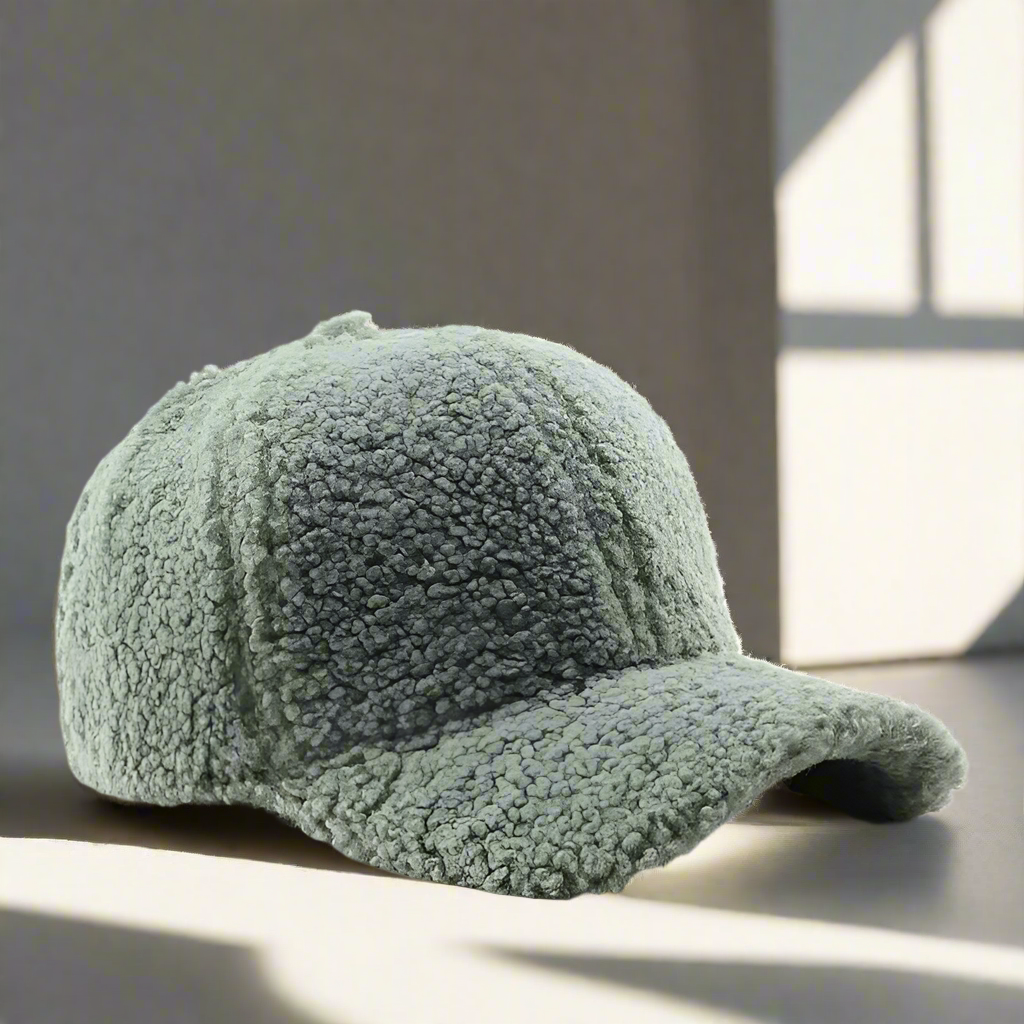 Teddy Fleece Baseball Cap Soft Sherpa Winter Hat - Product detail 8