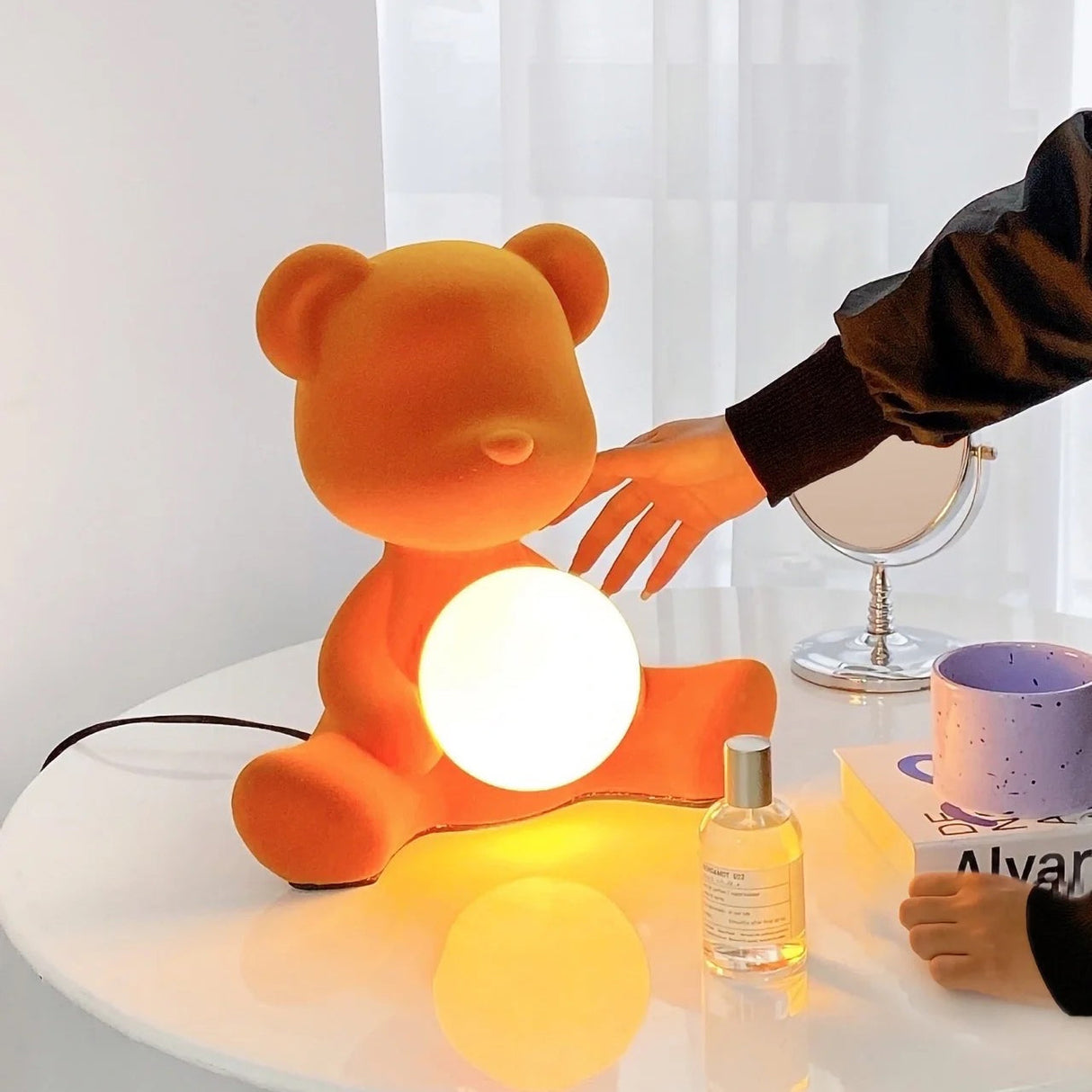 Teddy Bear Table Lamp  Soft Velvet LED Night Light - Product example