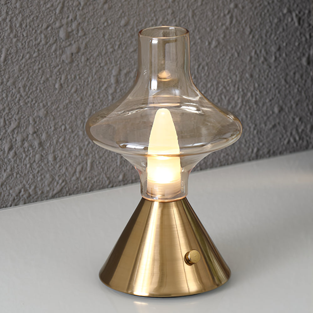 Vintage Table Lamp Glass Hourglass Design - Product detail 29