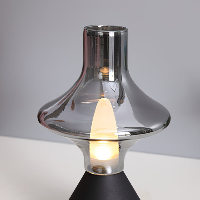 Vintage Table Lamp Glass Hourglass Design - Product detail 17