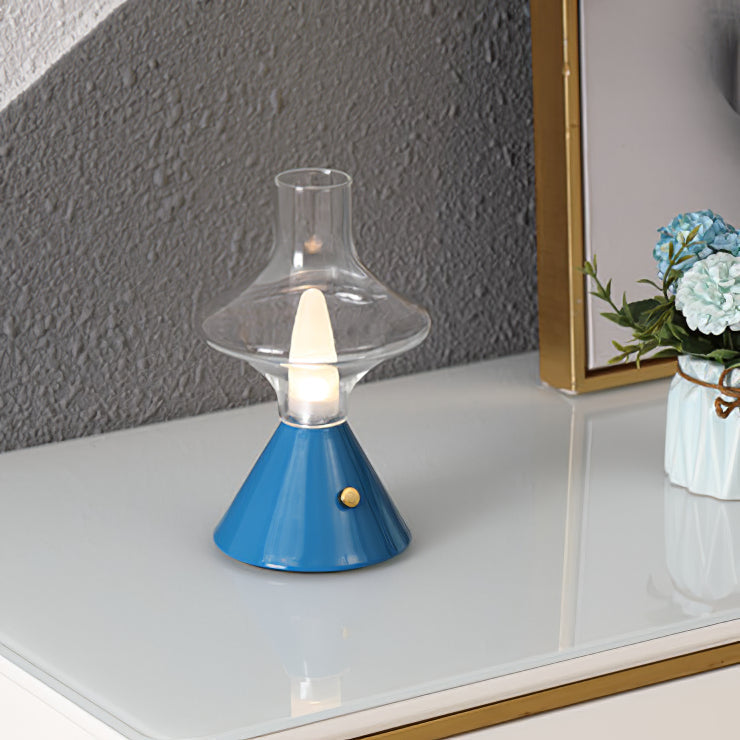 Vintage Table Lamp Glass Hourglass Design - Product detail 18
